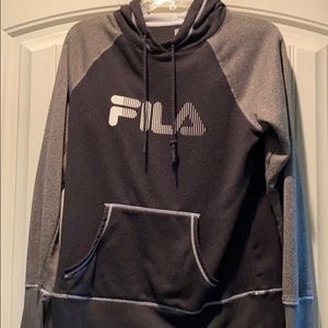 Fila Black and Gray Hoodie Size M
